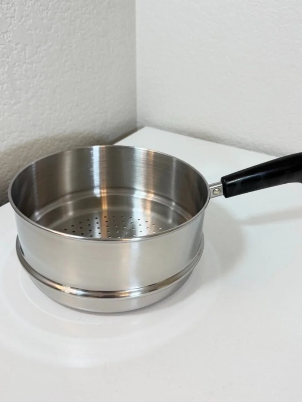 Vintage Revere Ware 7 in Steamer / Strainer Insert for 2 & 3 Qt Saucepans EUC